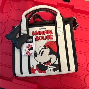 Disney Minnie Mouse Canvas Tote - White, Black & Red